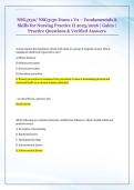 NSG3130&sol; NSG3130 Exam 1 V2 &ndash; Fundamentals &  Skills for Nursing Practice II 2025&sol;2026 &vert; Galen &vert;  Practice Questions & Verified Answers 