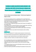 FLORIDA CLAIMS ADJUSTER EXAM 2026&sol;2027 &vert; 206 Questions with 100&percnt; Correct Answers &vert; Aligned with Florida Statutes & DFS Regulations &vert; Pass Guaranteed - A&plus; Graded