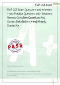 FMF CGE Exam Questions and Answers &ndash; 300 Practice Questions with Solutions  Newest Complete Questions And  Correct Detailed Answers&vert; Already  Graded A&plus;   