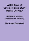 ACHE Board of Governors Exam Study Manual PDF &ndash; Overview & Key Concepts