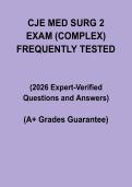 CJE Med Surg 2 Exam PDF &ndash; Frequently Tested Questions & Study Guide