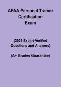 AFAA Personal Trainer Certification PDF &ndash; Study Guide & Practice Questions