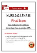 NURS 5434 FNP III Final Exam &lpar;PDF&rpar; &vert; 2026 Questions & Answers &vert; Family Nursing