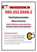 &lpar;Exams 1&ndash;3 & Study Guide&rpar; for NSG 552 Psychopharmacology Complete Exam Bundle &vert; Wilkes University