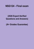 NSG124 Final Exam PDF &ndash; Nursing Study Guide & Practice Questions