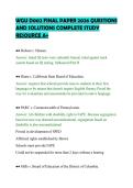 WGU D002 FINAL PAPER 2026 QUESTIONS  AND SOLUTIONS COMPLETE STUDY  RESOURCE A&plus; 
