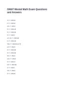 GMAT Mental Math Exam Questions and Answers