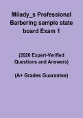 Milady Professional Barbering Sample State Board Exam 1 PDF &ndash; Practice Test & Guide