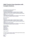 GMAT Practice Exam Questions with Complete Solutions