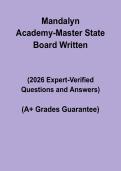 Mandalyn Academy Master State Board Written Exam PDF &ndash; Study Guide & Prep