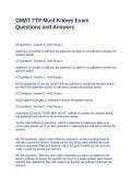 GMAT TTP Must Knows Exam Questions and Answers