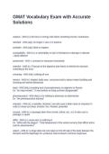 GMAT Vocabulary Exam with Accurate Solutions