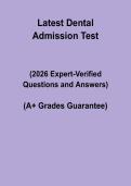 Latest Dental Admission Test PDF &ndash; Study Guide & Practice Questions