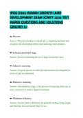WGU D202 HUMAN GROWTH AND  DEVELOPMENT EXAM SCRIPT 2026 TEST  PAPER QUESTIONS AND SOLUTIONS  GRADED A&plus;