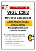 WGU C202 Objective Assessment &lpar;PDF&rpar; &vert; &lbrack;2026&rsqb; Exam Questions &vert; HR Management