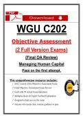WGU C202 Objective Assessment &lpar;PDF&rpar; &vert; &lbrack;2026&rsqb; Exam Questions &vert; Human Capital