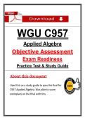 WGU C957 Applied Algebra OA &lpar;PDF&rpar; &vert; &lbrack;2026&rsqb; Exam Questions &vert; Study Guide