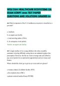 WGU D391 HEALTHCARE ECOSYSTEMS OA  EXAM SCRIPT 2026 TEST PAPER  QUESTIONS AND SOLUTIONS GRADED A&plus;