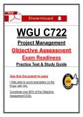 WGU C722 Project Management OA &lpar;PDF&rpar; &vert; &lbrack;2026&rsqb; Exam Questions &vert; Study Guide