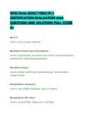 WGU D446 ADULT HEALTH 2  CERTIFICATION EVALUATION 2026  QUESTIONS AND SOLUTIONS FULL SCORE  A&plus; 