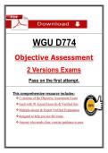 WGU D774 Objective Assessment &lpar;PDF&rpar; &vert; &lbrack;2026&rsqb; Exam Questions