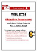 &lpar;Objective Assessment&rpar; WGU D774 &vert; 2 Full Set Exams &vert; Package Bundle &lpar;PDF&rpar;