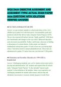 WGU D659 OBJECTIVE ASSESSMENT AND  ASSESSMENT TYPES ACTUAL EXAM PAPER  2026 QUESTIONS WITH SOLUTIONS  VERIFIED ANSWERS