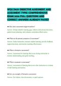 WGU D659 OBJECTIVE ASSESSMENT AND  ASSESSMENT TYPES COMPREHENSIVE  EXAM 2026 FULL QUESTIONS AND  CORRECT ANSWERS ALREADY PASSED 