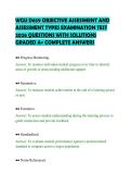 WGU D659 OBJECTIVE ASSESSMENT AND  ASSESSMENT TYPES EXAMINATION TEST  2026 QUESTIONS WITH SOLUTIONS  GRADED A&plus; COMPLETE ANSWERS