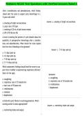 Pediatric NCLEX Test Questions with Verified Answers Rated A