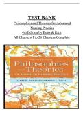 TEST BANK Philosophies and Theories for Advanced Nursing Practice 4th Edition by Butts & Rich All Chapters 1-26 Complete