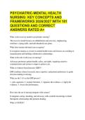 Psychiatric Mental Health Nursing 2026&sol;2027&colon; Comprehensive Study Guide &ndash; Theories&comma; Neurobiology&comma; Ethics&comma; Legal Issues&comma; DSM‑5&comma; Medications & More &lpar;Rated A&plus; for Nursing Students & NCLEX&rpar;