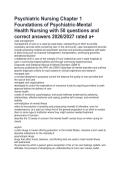 Psychiatric Nursing Chapter 1&colon; Foundations of Psychiatric‑Mental Health Nursing &ndash; 50 Questions & Correct Answers &ndash; DSM‑5&comma; History&comma; Case Management&comma; Milieu Therapy & More &lpar;Rated A&plus; for Nursing Students & NCLEX&rpar;