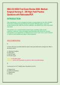 NSG 233 HESI Final Exam Review 2026&colon; Medical-Surgical Nursing II &ndash; 200 High-Yield Practice Questions with Rationales&sol;PDF&period;
