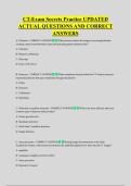CT-Exam Secrets Practice UPDATED  ACTUAL QUESTIONS AND CORRECT  ANSWERS