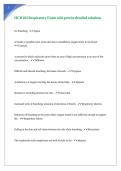 HCB 102 Respiratory Exam with precise detailed solutions