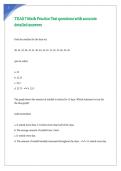 TEAS 7 Math Practice Test questions with accurate detailed answers