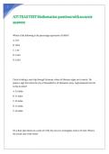 ATI TEAS TEST Mathematics questions with accurate answers