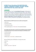 ACSM EP Exam &lpar;Everything&rpar; 900 QUESTIONS AND  CORRECT ANSWERS COVERING THE MOST TESTED  QUESTIONS FOR THE LATEST 2026 TEST 