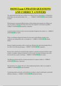 ISOM Exam UPDATED QUESTIONS  AND CORRECT ANSWERS