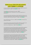 ISOM Exam UPDATED QUESTIONS  AND CORRECT ANSWERS