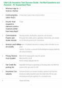 Utah Life Insurance Test Success Guide - Verified Questions and Answers - A&plus; Guaranteed Pass