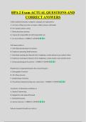 HPA 2 Exam ACTUAL QUESTIONS AND  CORRECT ANSWERS