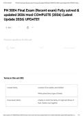 PN 3004 Final Exam &lpar;Recent exam&rpar; Fully solved & updated 2026 Most COMPLETE &lpar;2026&rpar; &lpar;Latest Update 2026&rpar; UPDATE&excl;&excl;