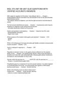 BIOL 373 UNIT 6B UNIT QUIZ QUESTIONS WITH VERIFIED ACCURATE ANSWERS