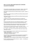 BIOL 373 QUIZ 4AB QUESTIONS WITH VERIFIED ACCURATE ANSWERS
