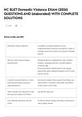 NC BLET Domestic Violence EXAM &lpar;2025&rpar; QUESTIONS AND &lpar;elaborated&rpar; WITH COMPLETE SOLUTIONS