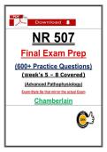 NR 507 Final Exam Prep &lpar;PDF&rpar; &vert; &lpar;2026&rpar; Advanced Pathophysiology &vert; 600&plus; Practice Questions