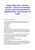 FISDAP AIRWAY EXAM &ndash; MID EAST 2026&sol;2027 &ndash; Questions with Completed Solutions Actual Exam Guaranteed Pass Detailed Rationales - Pass Guaranteed - A&plus; Graded
