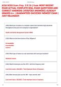 ACSA NCSO Exam Prep 2026&vert;Exam MOST RECENT  EXAM ACTUAL COMPLETE REAL EXAM QUESTIONS AND  CORRECT ANSWERS &lpar;VERIFIED ANSWERS&rpar; ALREADY  GRADED A&plus; &vert; GUARANTEED SUCCESS&excl;&excl; NEWEST EXAM &vert;  JUST RELEASED&excl;&excl; 